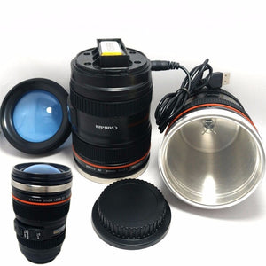 Self Stirring Camera Lens Mug