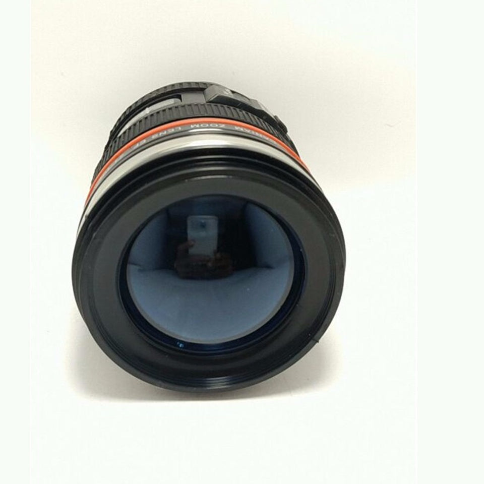 Self Stirring Camera Lens Mug