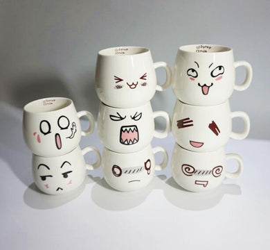 Cute Ceramic Face Mugs