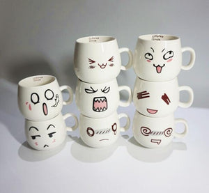 Cute Ceramic Face Mugs